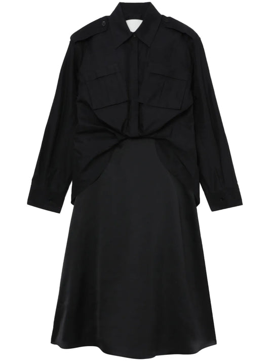 Draped Shirt Dress