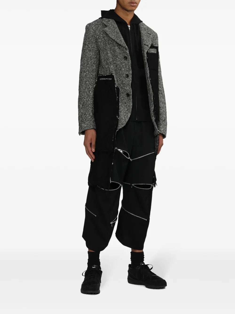 Tweed Panelled Blazer