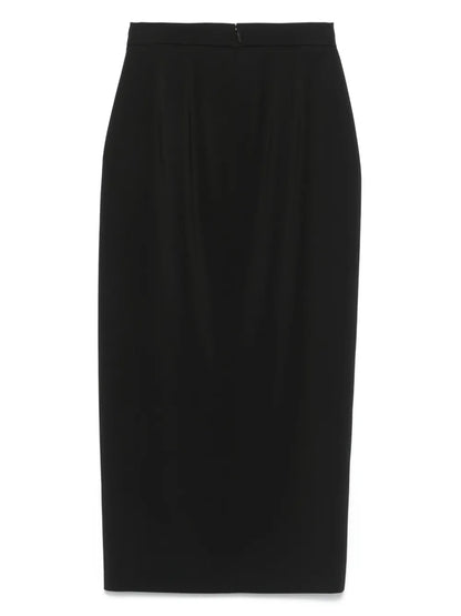 Slit-Detailed Midi Skirt