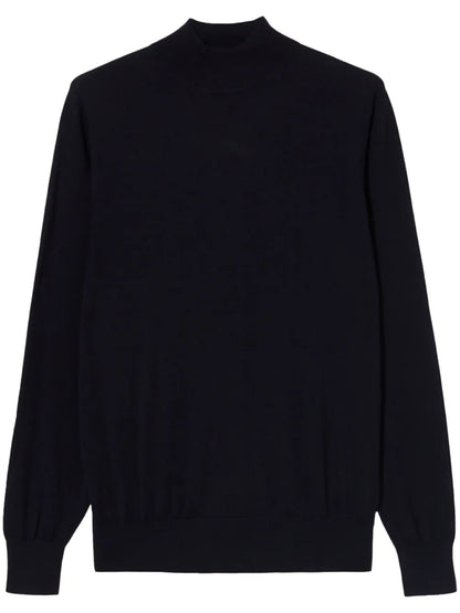 Mock-Neck Merino Wool Sweater