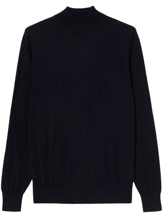Mock-Neck Merino Wool Sweater
