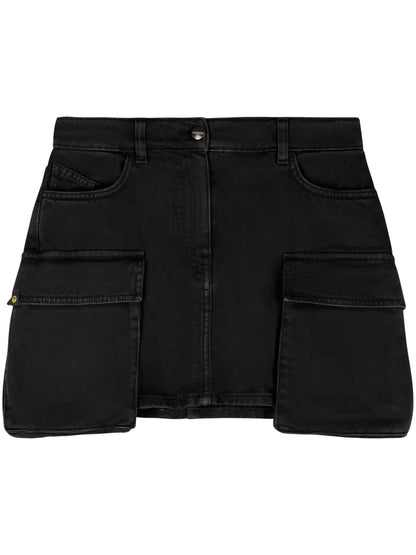 Denim Cargo Mini Skirt
