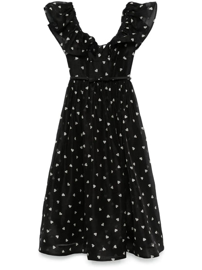 Crush Frilled Midi Dress