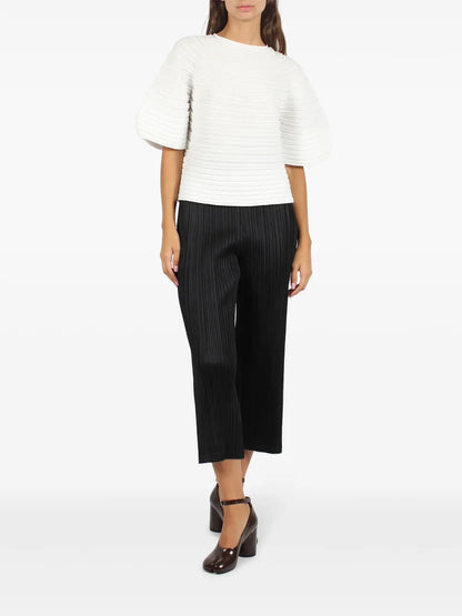 Plissé Cropped Trousers
