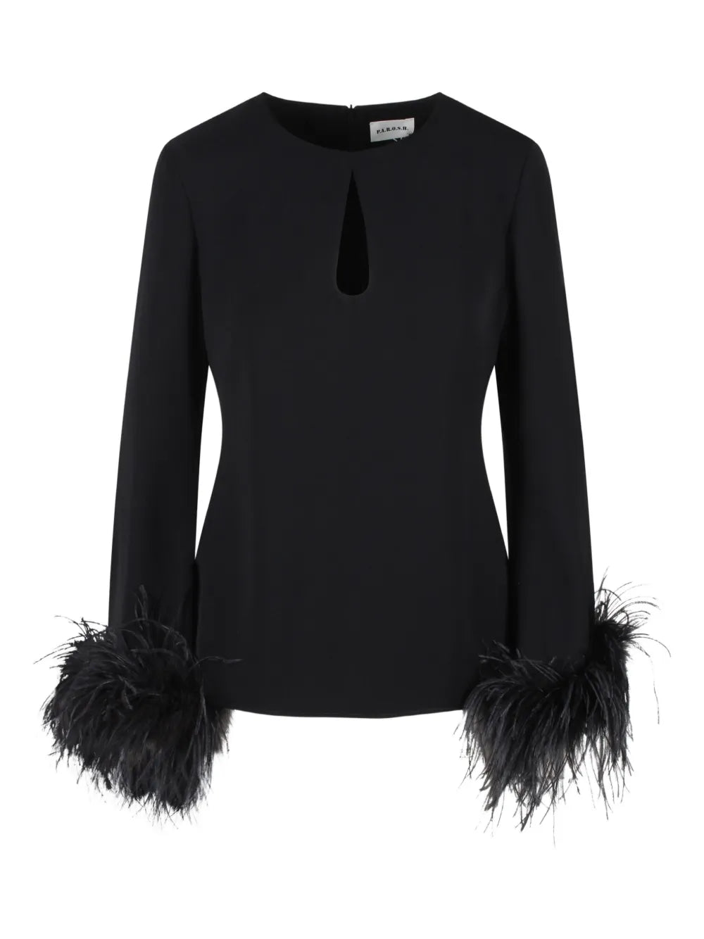 Feather-Embellished Blouse