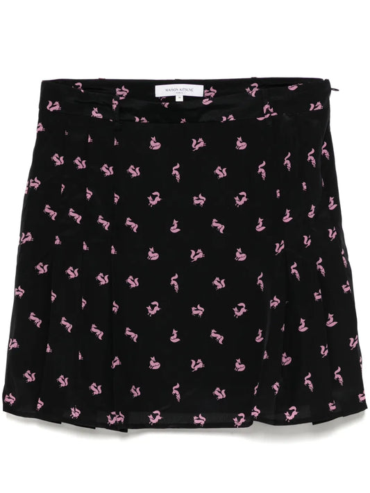Pleated Mini Skirt