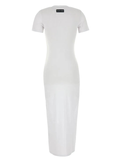 Crescent Moon-Embroidery Maxi Dress