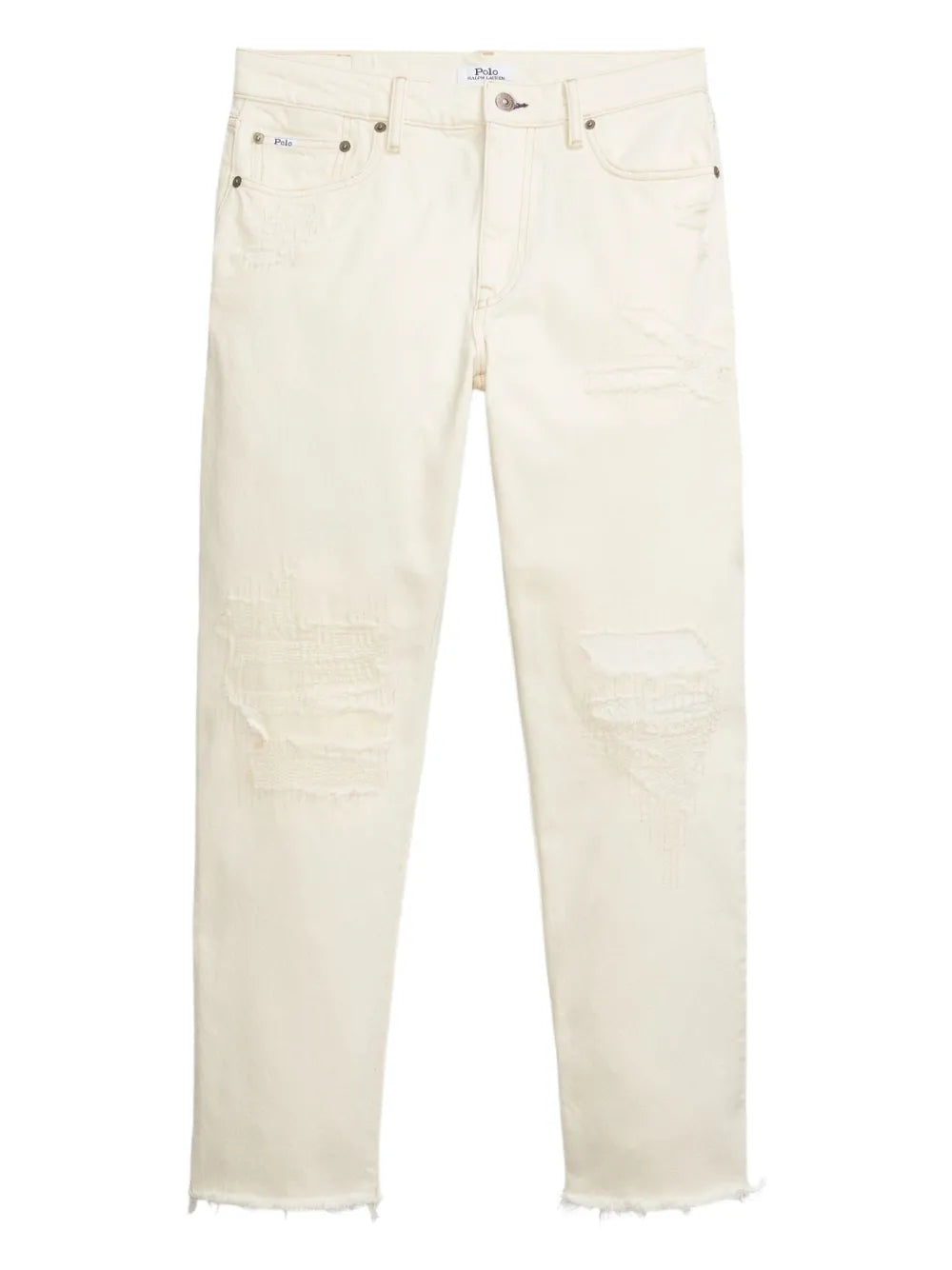 Distressed-Effect Trousers