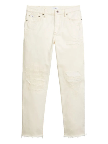 Distressed-Effect Trousers