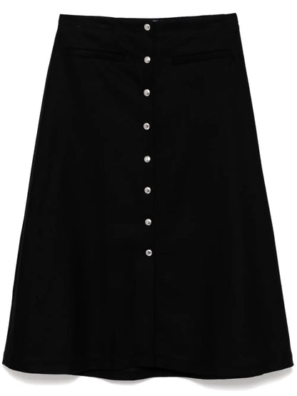 Snaps Midi Skirt