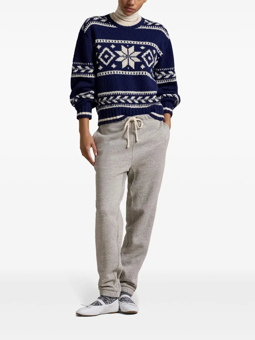 Snowflake-Jacquard Sweater