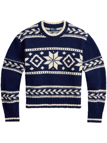 Snowflake-Jacquard Sweater