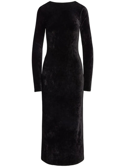 Long Sleeve Velvet Dress