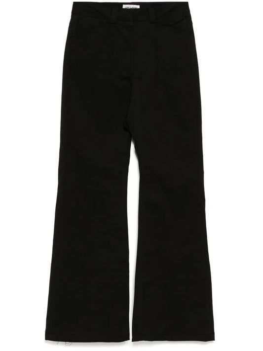 Pin Tuck Bootcut Pants