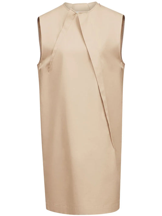 Pleat-Detail Cap Sleeved Dress