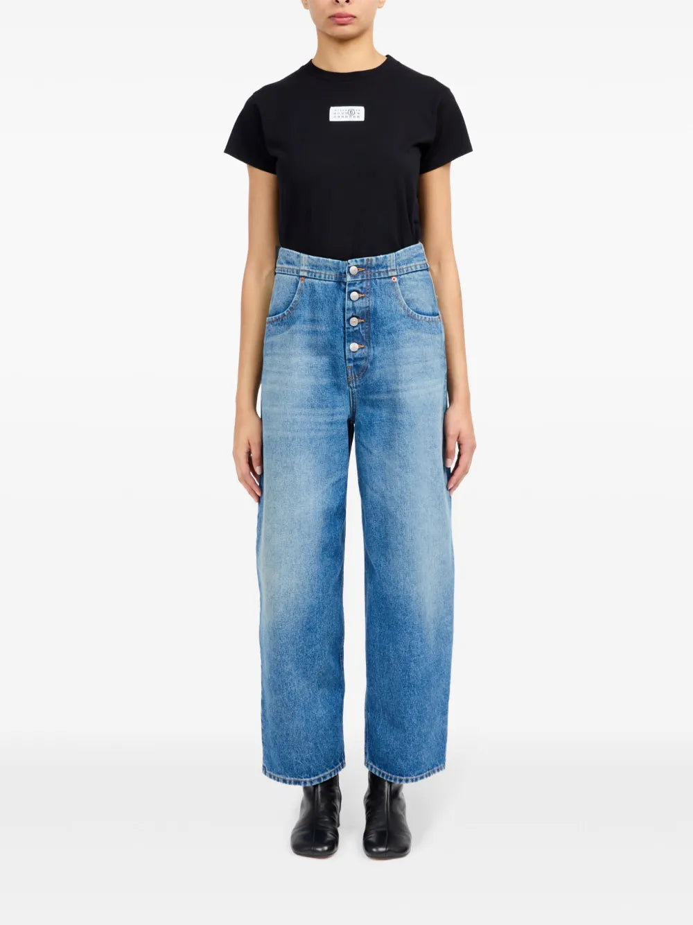 Button-Up Straight Jeans