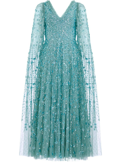 Sequin-Embellished Gown