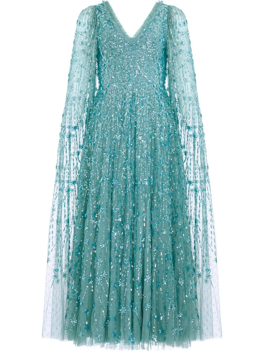 Sequin-Embellished Gown