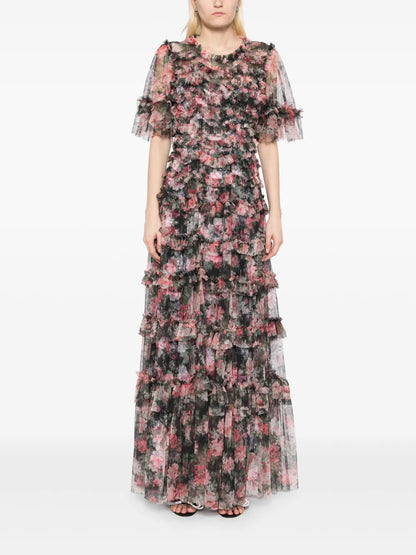 Midnight Dance Round-Neck Dress