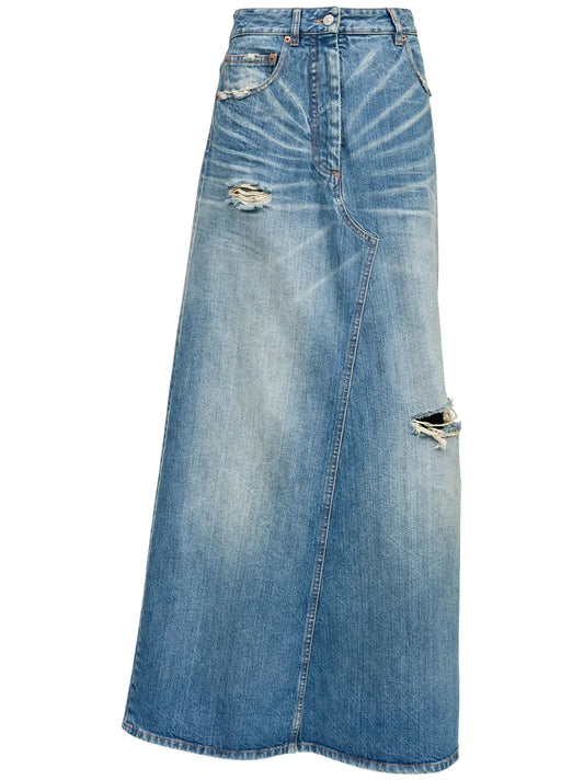 Logo-Patch Midi Skirt