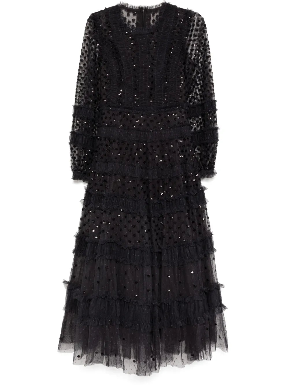 Dot Shimmer Ankle Gown