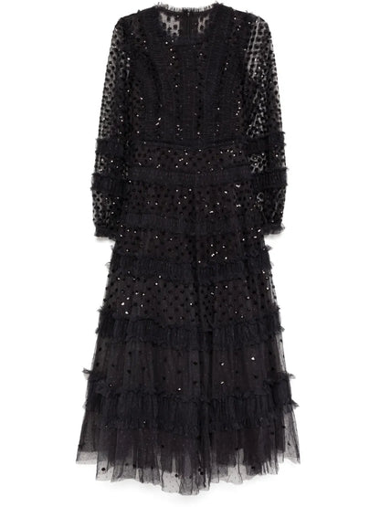Dot Shimmer Ankle Gown
