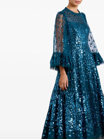 Bell Sleeves Gown