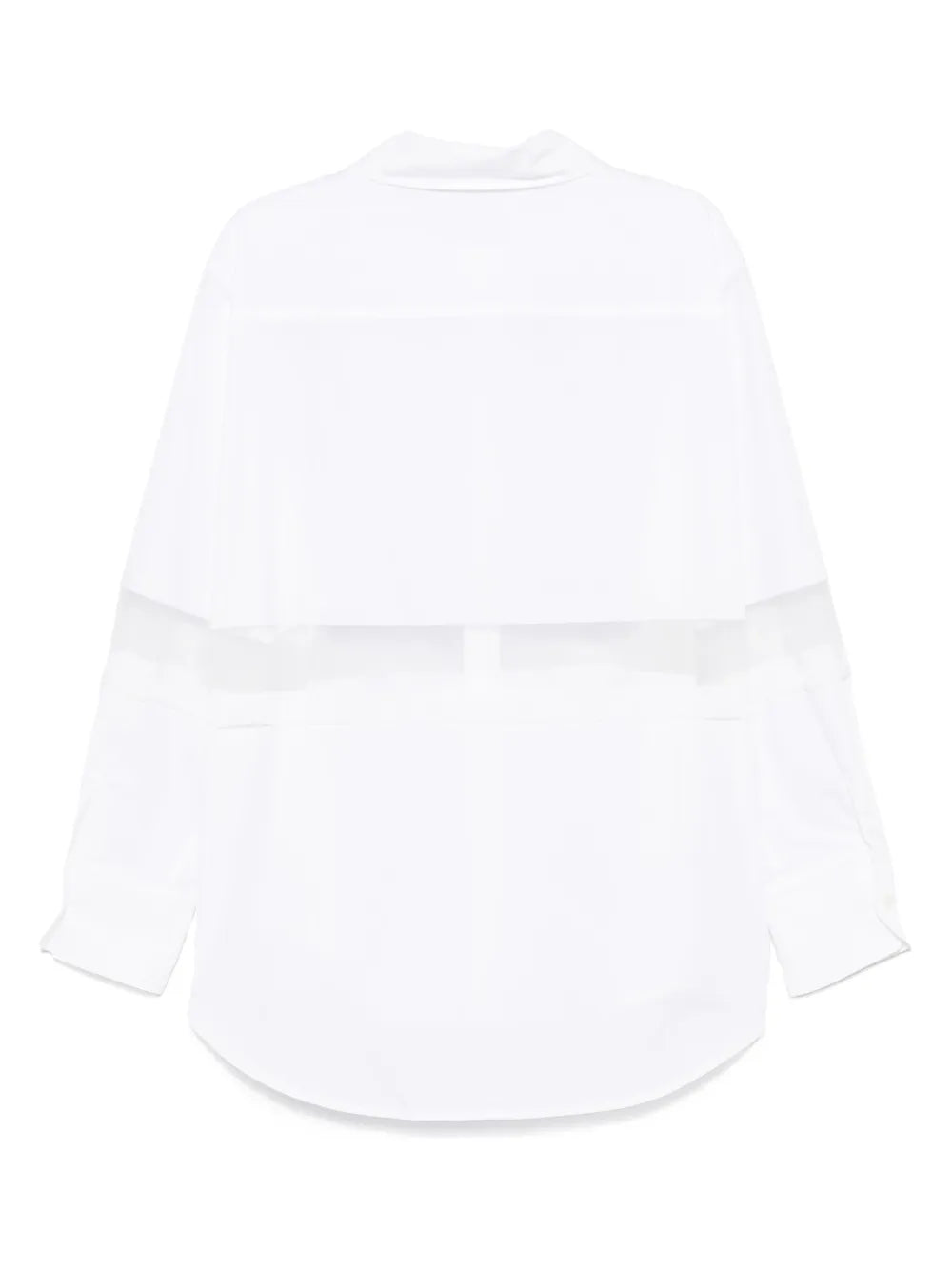 Organza-Trim Poplin Shirt
