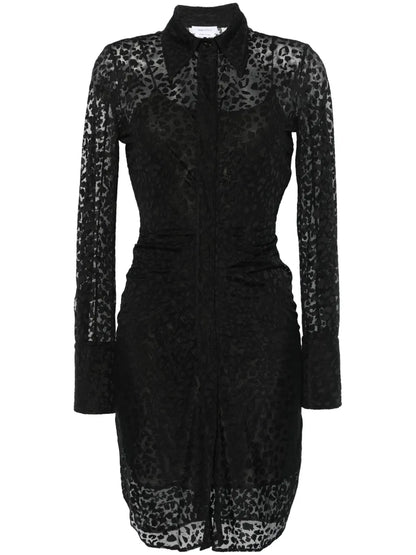 Leopard Devoré Mini Dress