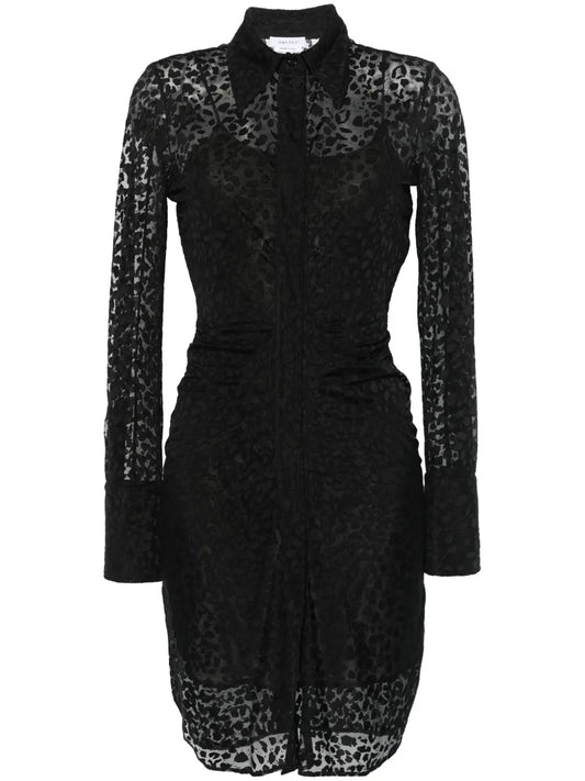 Leopard Devoré Mini Dress