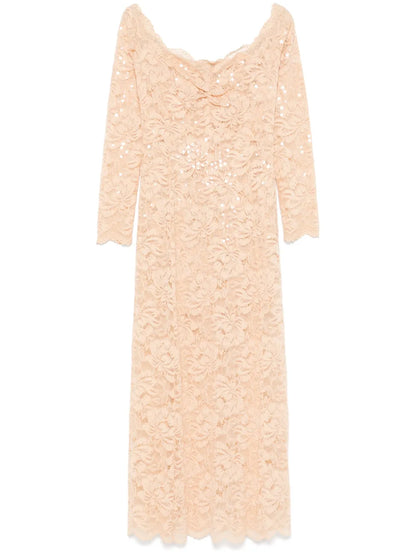 Sequinned Lace Maxi Dress