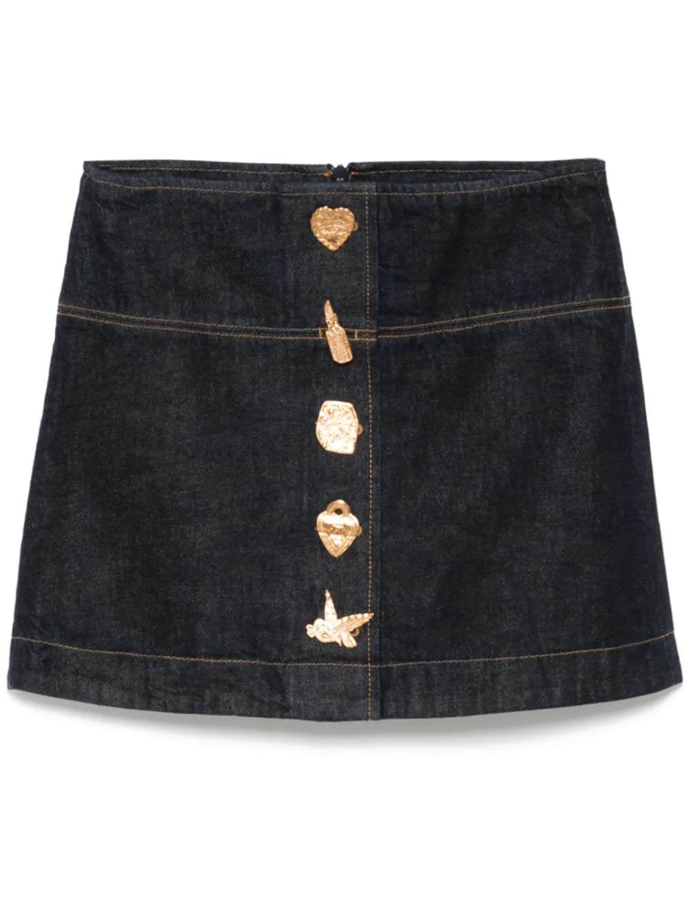Crush Denim Mini Skirt