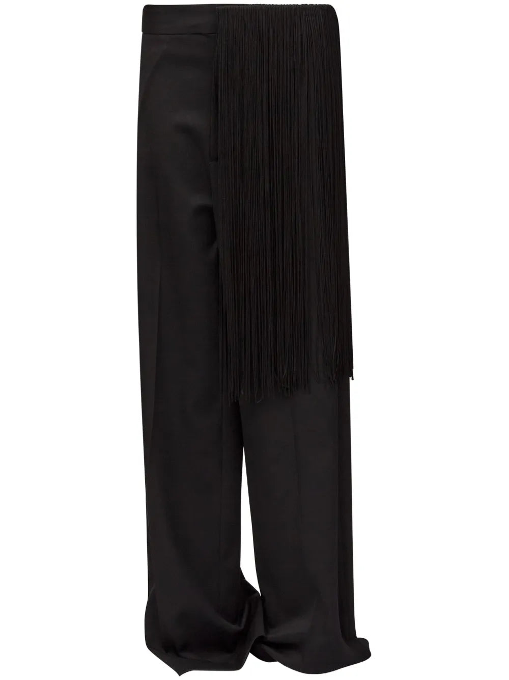 Fringe-Detailing Flared Trousers