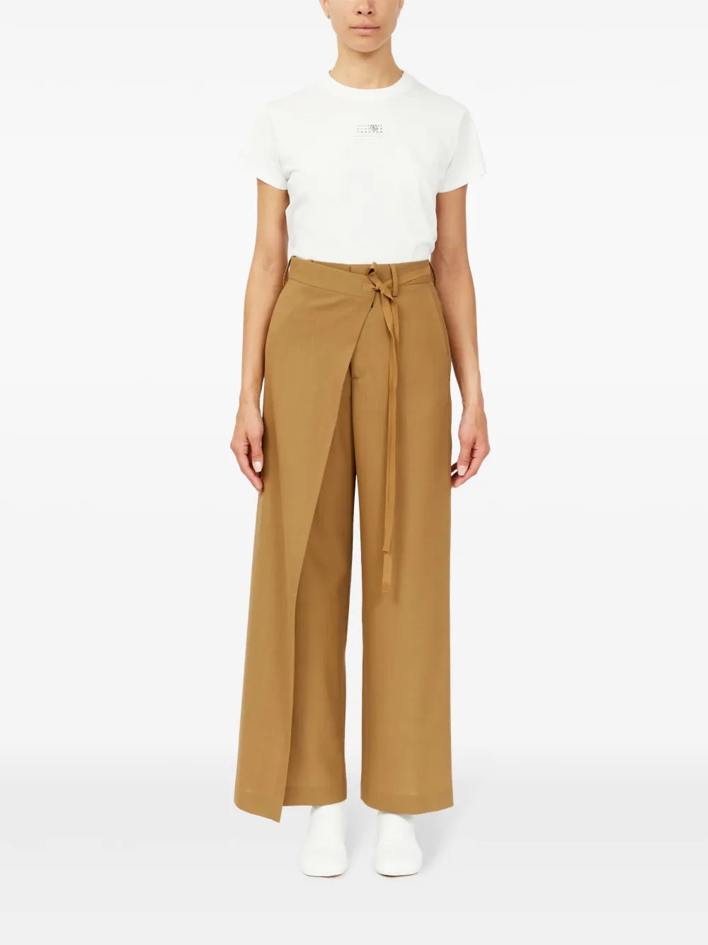 Wrap-Design Flared Trousers