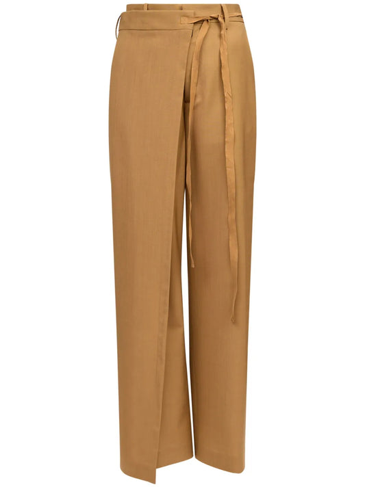 Wrap-Design Flared Trousers
