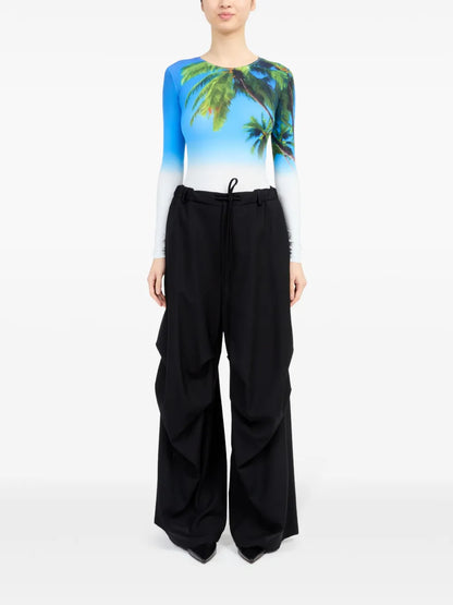 Single-Stitch Logo Flared Trousers