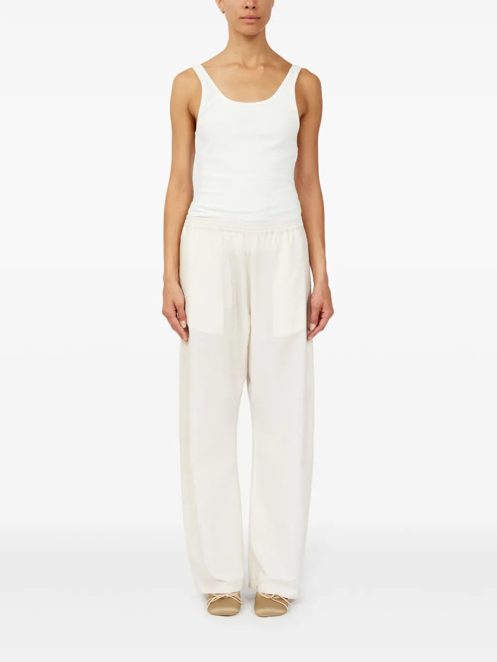 Cotton Flared Trousers