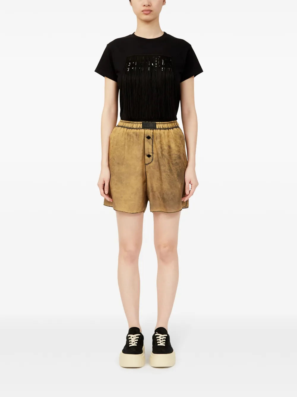 Distressed-Finish Shorts