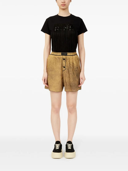 Distressed-Finish Shorts