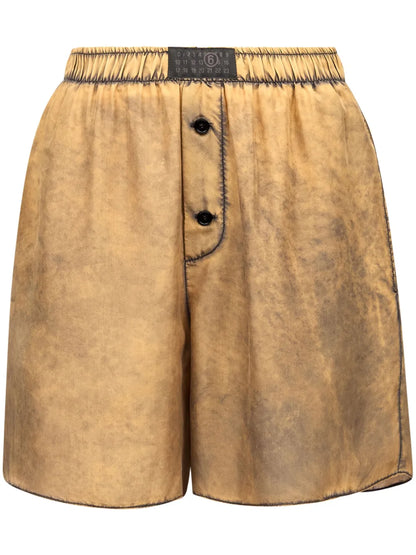 Distressed-Finish Shorts