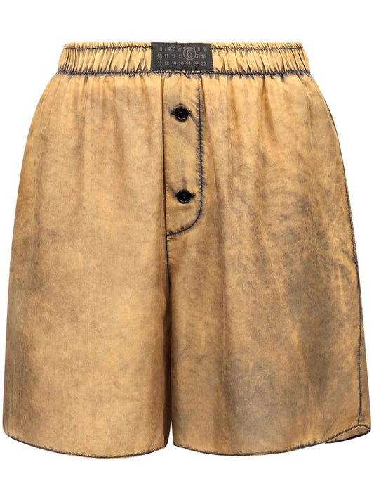 Distressed-Finish Shorts
