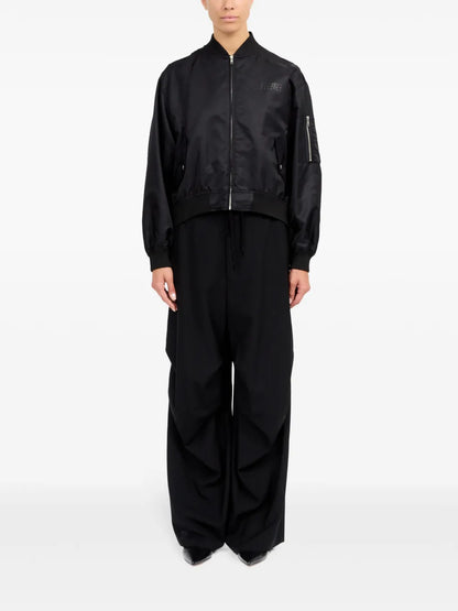 Numbers-Print Bomber Jacket
