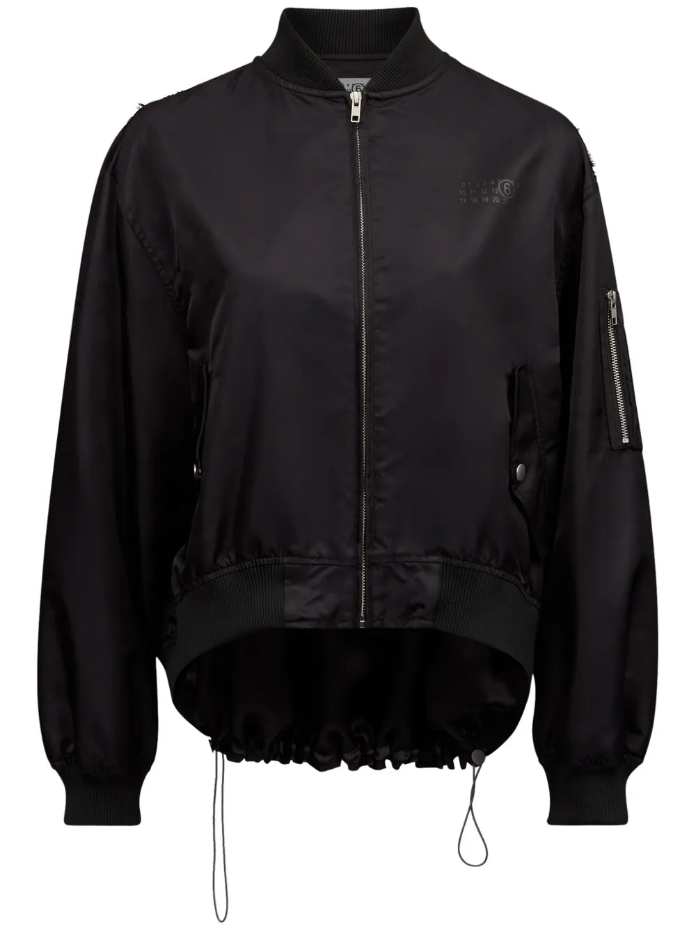 Numbers-Print Bomber Jacket