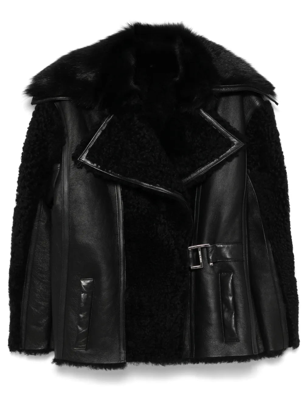 Panelled Leather Jacket