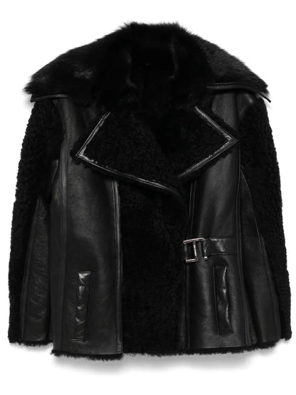 Panelled Leather Jacket