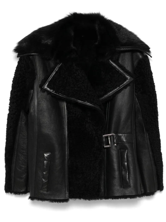 Panelled Leather Jacket