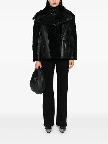 Panelled Leather Jacket
