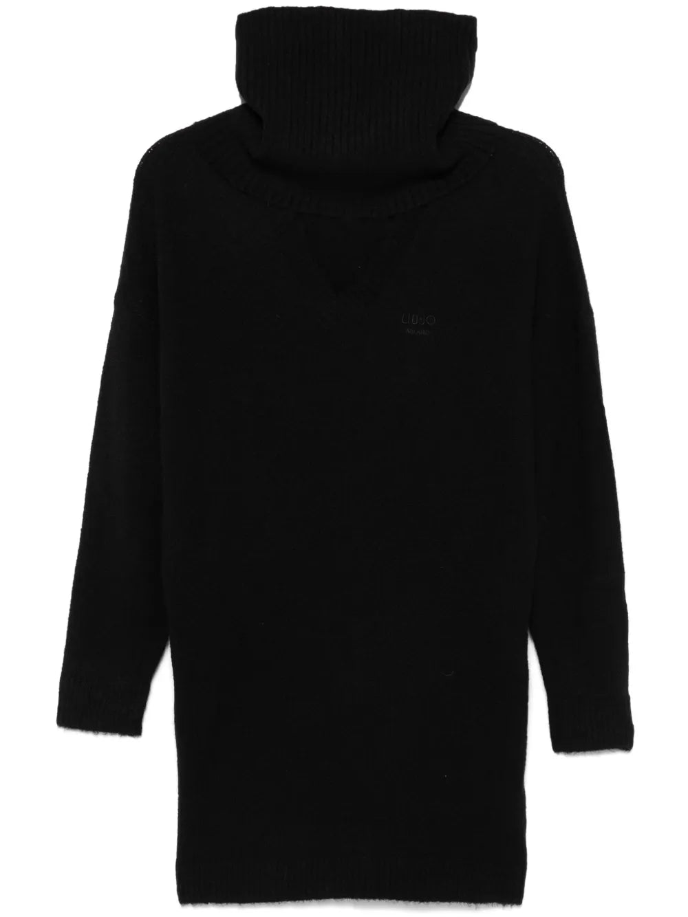 Attached-Scarf Sweater