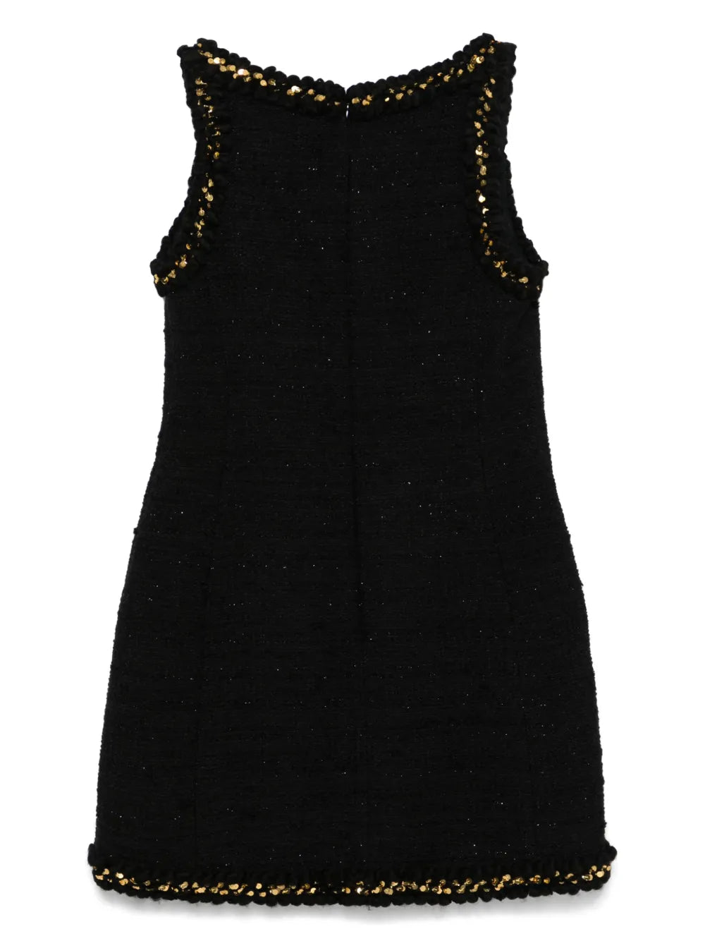 Embroidered Tweed Mini Dress