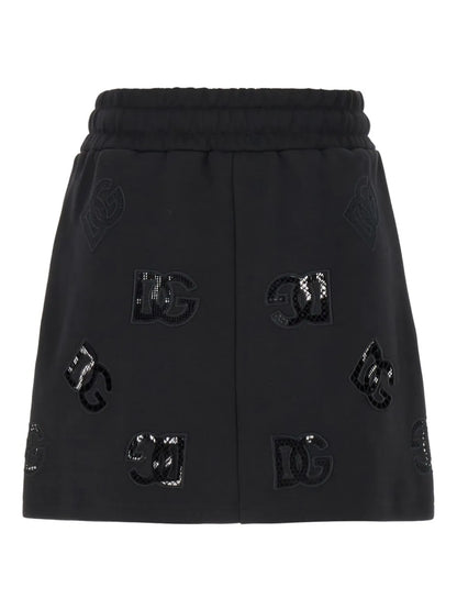Logo-Patch Jersey Mini Skirt